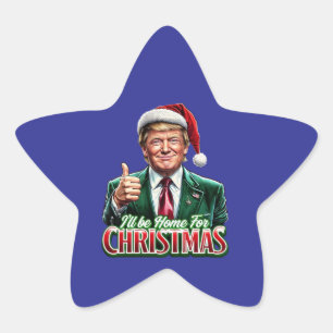 Adesivo Estrela Donald Trump Natal Papai Noel Dói