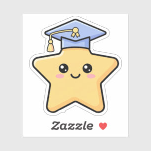 Adesivo Estrela Dourada de Formatura Kawaii Fofa Você Cons