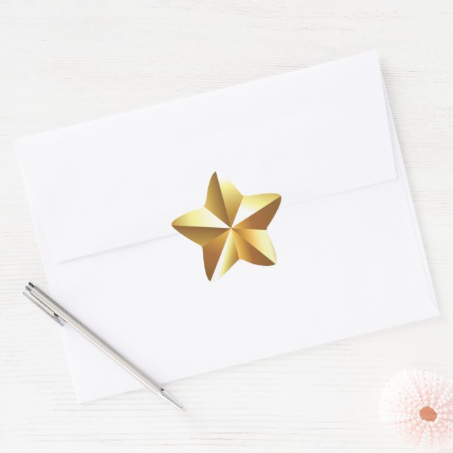 Adesivo Estrela Dourado (Envelope)