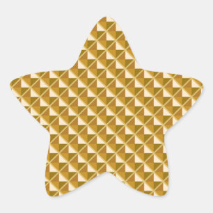 Adesivo Estrela Dourado aspecto metálico, grelha de cores