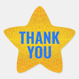Adesivo Estrela Dourado Personalizado Obrigado