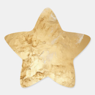 Adesivo Estrela Dourado pintado