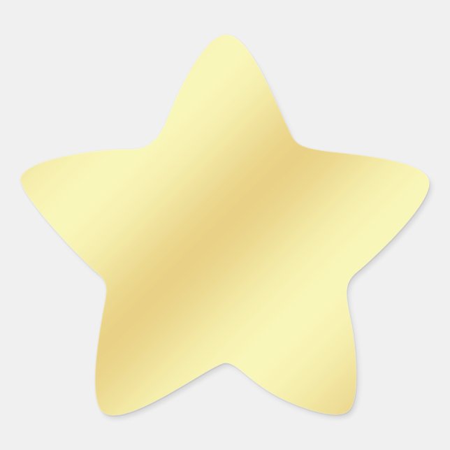 Adesivo Estrela Dourado Vinheta de Folha (Frente)
