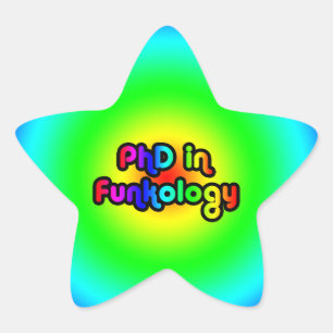 Adesivo Estrela Doutorado em Funkology Lol Fun Piada Funk Rainbow