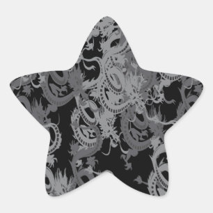 Adesivo Estrela Dragão de Ying Yang do chinês