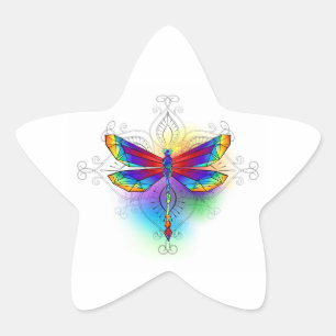 Adesivo Estrela Dragonfly Poligonal