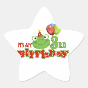 Adesivo Estrela É o meu aniversário de 3 anos