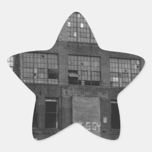 Adesivo Estrela Edifício Industrial Abandonado