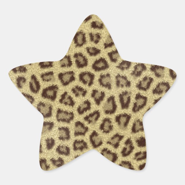 Adesivo Estrela Efeito de pele-leopardo lavável afunda-se (Frente)