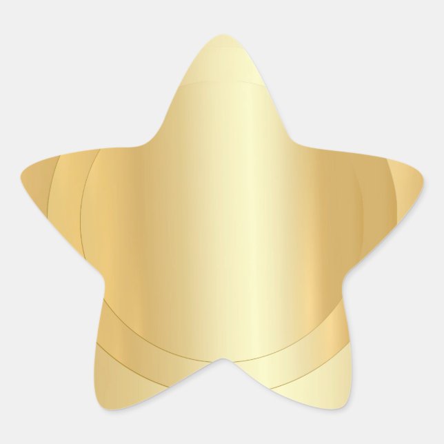 Adesivo Estrela Elegante Dourado Inverso Adicionar Modelo De Vazio (Frente)