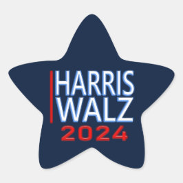 Adesivo Estrela Eleição Presidencial Harris Walz 2024