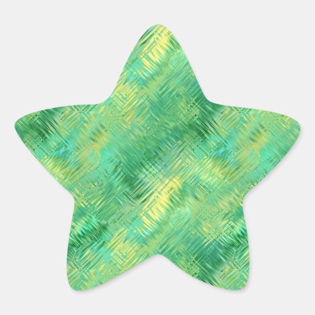 Adesivo Estrela Emerald Green Glassy Texture (Frente)