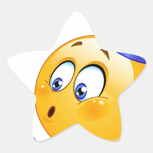 Adesivo Estrela emoji de aniversário (Frente)