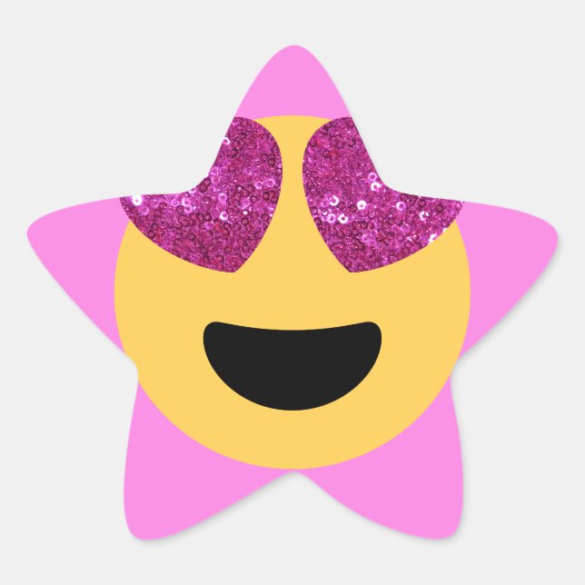 Adesivo Estrela emoji do coração (Frente)
