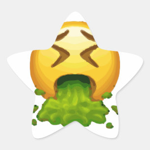 Adesivo Estrela emoji vomitando