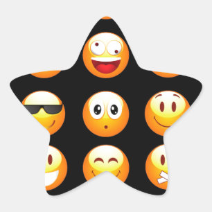 Adesivo Estrela emojis preto