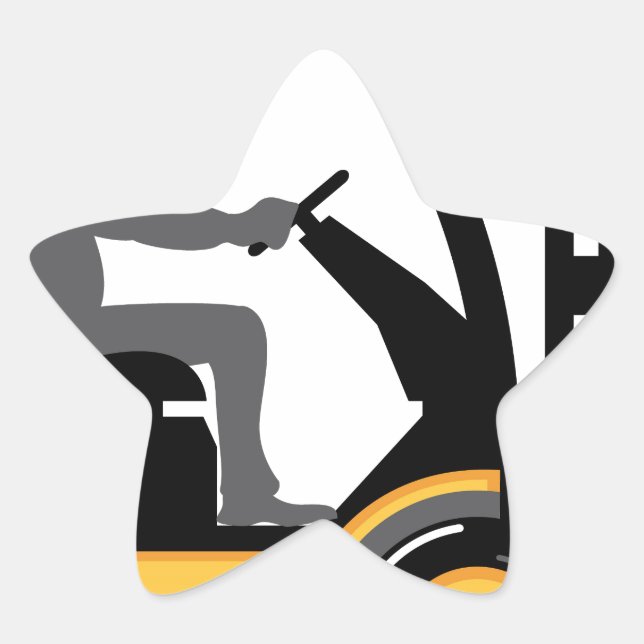 Adesivo Estrela Empilhadeira amarela (Frente)