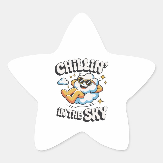 Adesivo Estrela Enfileirando no Design da Nuvem Céu para Soma Dive (Frente)