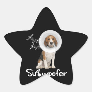 Adesivo Estrela Engraçado Beagle Dog Lover Sub-Woofer Gift