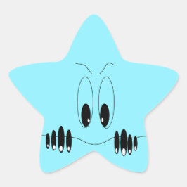 Adesivo Estrela Engraçado com olhos curiosos - personalizável