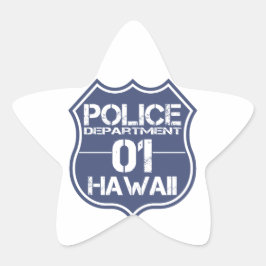 Adesivo Estrela Escudo da Polícia do Havaí 01