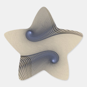 Adesivo Estrela Espiral Abstrato azul entrelaçado