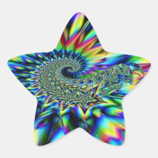 Adesivo Estrela Espiral Estrelas Fractal Sticker