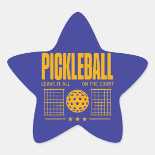 Adesivo Estrela Espírito De Pickleball - Deixe Tudo Na Corte