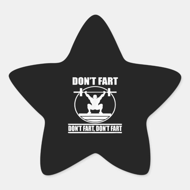 Adesivo Estrela Esquadra de Workout Engraçado de Gym Engraçado Não (Frente)