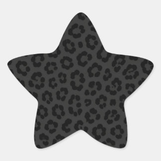 Adesivo Estrela Estampa de Animais com Impressão de Leopardo à Mei