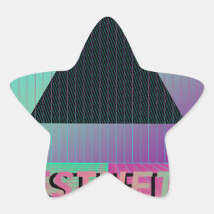 Adesivo Estrela estética vaporwave