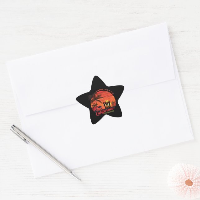 Adesivo Estrela Estilo de vida de verão (Envelope)