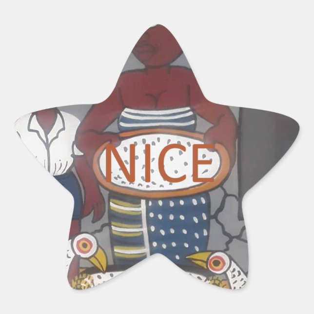 Adesivo Estrela Estilo de vida tradicional africano (Frente)