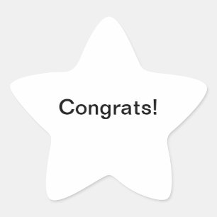 Adesivo Estrela Estrela & Congrats!
