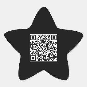 Adesivo Estrela estrela customizável do código de QR