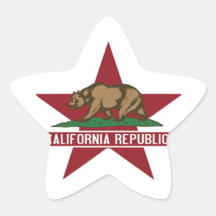 Adesivo Estrela Estrela da bandeira do urso da república de