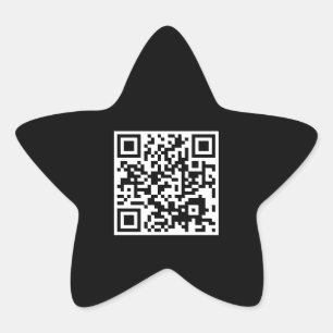 Adesivo Estrela estrela de código QR personalizável