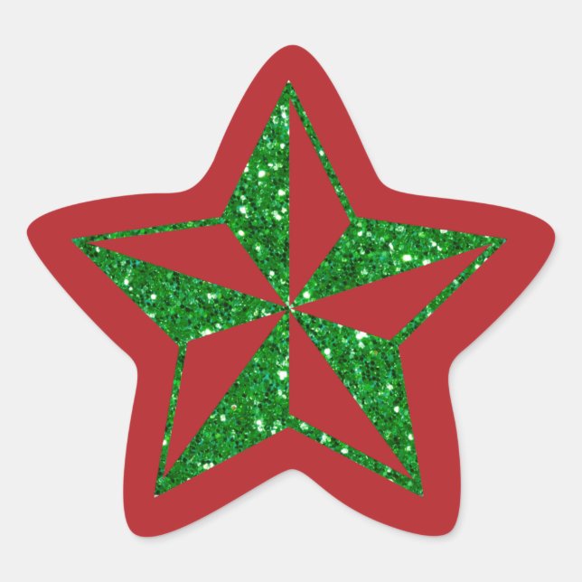Adesivo Estrela Estrela de Natal Verde (Frente)