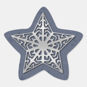 Adesivo Estrela Estrela do Silver Filigree