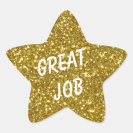 Adesivo Estrela Estrela Dourada de Mensagem Personalizada com Text