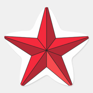 Adesivo Estrela Estrela náutica vermelha