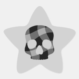 Adesivo Estrela Estrela torcida punk do crânio do guingão
