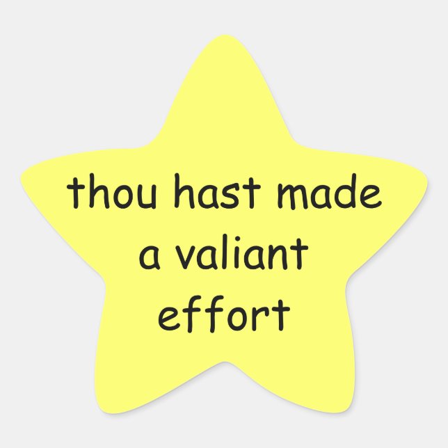 Adesivo Estrela Estrela "Você tentou" (Frente)