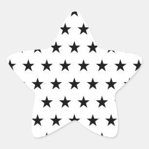 Adesivo Estrela Estrelas brancas e pretas