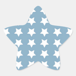 Adesivo Estrela Estrelas brancas no azul cinzento