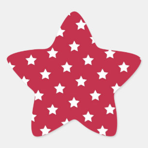Adesivo Estrela Estrelas brancas no vermelho