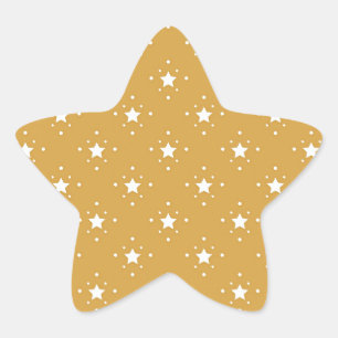 Adesivo Estrela Estrelas Decorativas em Fundo Dourado