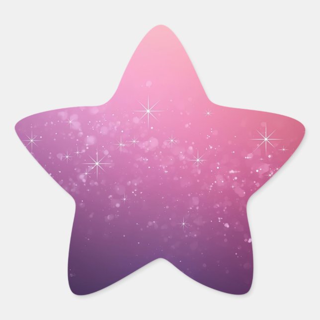 Adesivo Estrela Estrelas No Espaço Rosa (Frente)