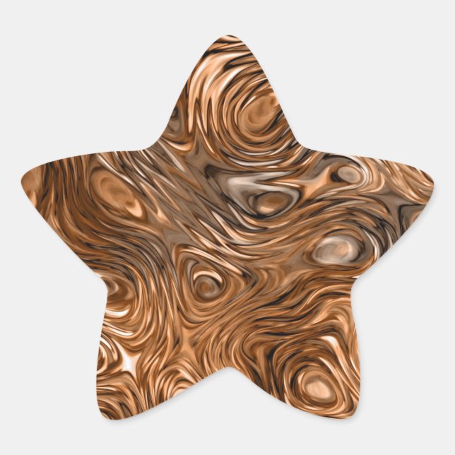 Adesivo Estrela Estrelo de impressão de "Cobre" moldado (Frente)