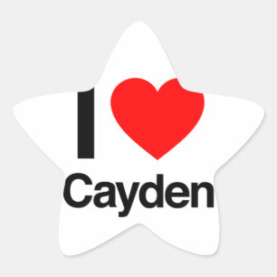 Adesivo Estrela eu amo cayden